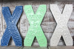 Bokstav "X" - Olika Färger - 15cm