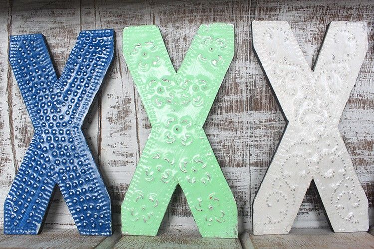 Bokstav "X" - Olika Färger - 15cm