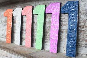 Siffra "1" - Olika Färger - 15cm