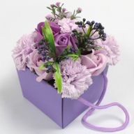 Blombukett av Tvål - Lavendel Rosor & Nejlikor