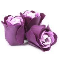 Ask med 3 Tvålblommor - Lavendel Rosor