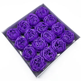 16x Tvålblommor för Hantverk - Extra Stor Pion - Lavendel
