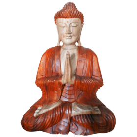 Handsnidad Buddhastaty - 60cm Välkomnande