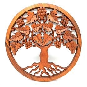 Livets Träd Vindruvor Träpanel - 40cm