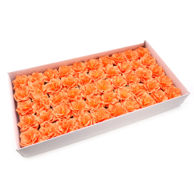 50x Tvålblommor för Hantverk - Liten Pion - Orange