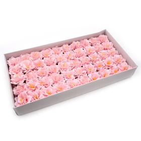 50x Tvålblommor till Hantverk - Liten Pion - Ljusrosa