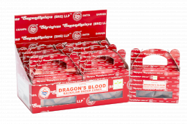 6x Satya Tillbakaflöde Dhoop Rökelsekoner (24 st) - Drakblod