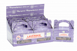 6x Satya Tillbakaflöde Dhoop Rökelsekoner (24 st) - Lavendel