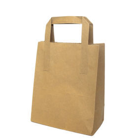 250x XL Påsar av Kraftpapper - Platta Handtag  (320 x 160 x 420 mm)