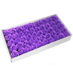 50x Tvålblommor för Hantverk - Mellanstor Ros - Lavendel