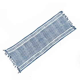 Handgjord Indigo-Löpare - 170x60cm - Madjid Kakel