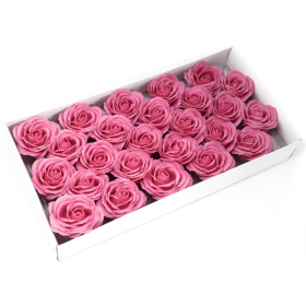 25x Tvålblommor för Hantverk - Stor Ros - Rose