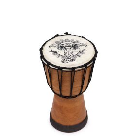 Handgjord Djembe Trumma med Bred Topp - 20cm