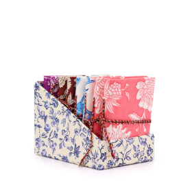 8x Blandade Bomullsbundna Anteckningsböcker (7x10cm) - Blommönster