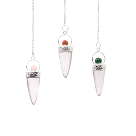 3x Bergkristallkon & Silver Ring - Olika Sorter