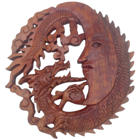Måne & Drake Snidad Plakett - 30cm