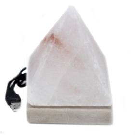 USB Pyramid Saltlampa Vit - 9cm (multifärgat ljus)