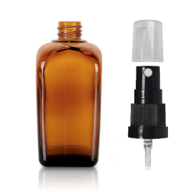 64x 50ml Alkemistflaska i Bärnstensfärgat Glas med Spraylock