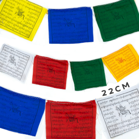 5x Stora Tibetanska Böneflaggor - 22cm (10 Flaggor)