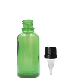 156x 15ml Grön Glasflaska med Dropparlock