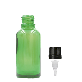 110x 30ml Grön Glasflaska med Dropparlock