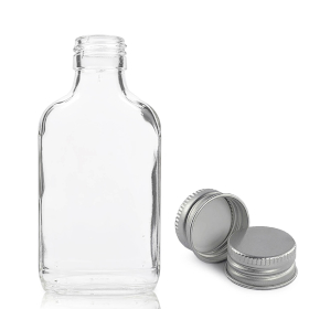 80x 250ml Klar Glasflaska med Aluminiumlock