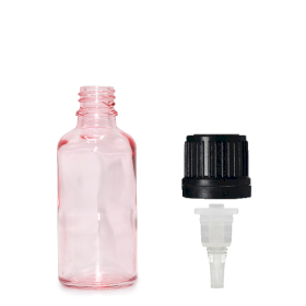 160x 10ml Rosa Glasflaska med Dropparlock