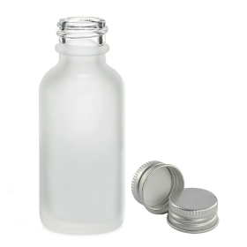 168x 100ml Flaska i Vitt Frostat Glas med Aluminiumlock