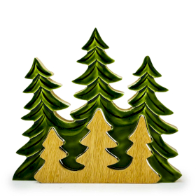 2x Vilse i Skogen - Tre Stycken Träd - 3D Trädekoration - 20x23cm