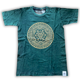 Liten Stentvättad T-shirt - Chakra - Grön