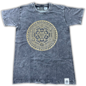 Liten Stentvättad T-shirt - Chakra - Mörkgrå