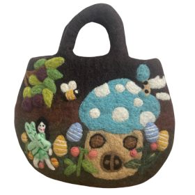 Filtväska med Älvgård - 35x27cm