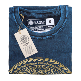 Liten Stentvättad T-shirt - Chakra - Blå