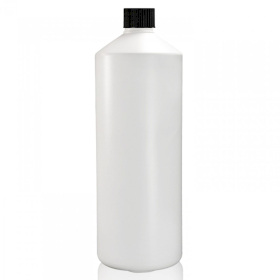 10x 1L HDPE Plastflaska med Svart Lock