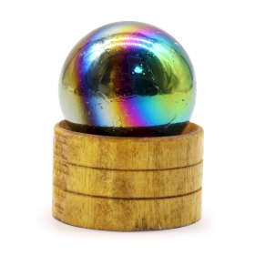 Ädelstenskula med Stativ 40mm - Ametist Aura
