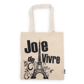 10x Ikonisk Basic Tygkasse - Joie de Vivre - Naturlig