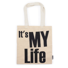 10x Ikonisk Basic Tygkasse - IT\'s MY LIFE - Naturlig