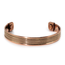 6x Mönstrade Armband i Koppar med Magneter (blandade)