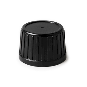 50x Svart Lock till Medicinflaska i Glas - Manipuleringssäker 28mm