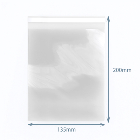 500x Polypropylenpåsar - 135x200mm - Återförslutningsbara