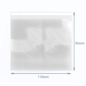 500x Polypropylenpåsar - 110x95mm - Återförslutningsbara