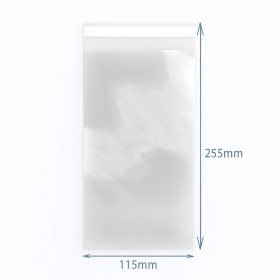 500x Polypropylenpåsar - 255x115mm - Återförslutningsbara