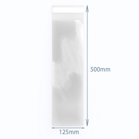 500x Polypropylenpåsar - 125x500mm - Återförslutningsbara