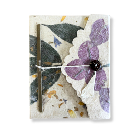 Medelstor Lokta Bougainvillea Anteckningsbok (15x12cm) - 45 Blad