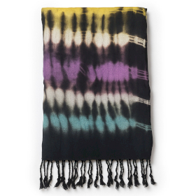 4x Boho Java Art Stola/Sjal - Multifärgade Ränder - 62x200cm
