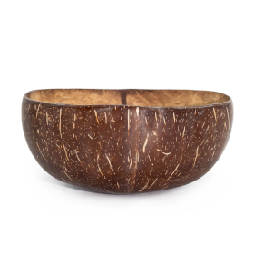 5x Medelstor Naturlig Kokosskål - Polerad - Till Hantverk - 6x13cm