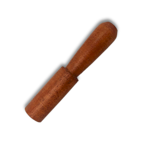 Trästav - 13cm - Formskuret Handtag - Utan Läder
