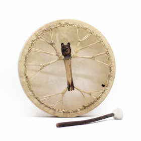 Björnens Ande - Shamansk Trumma & Pinne - Stämbar - 40cm