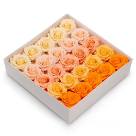25x Tvålblommor till Hantverk - (5-lager) Romantisk Ros - Nyanserade Färger - Persikoskimmer