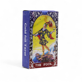 Tarotkortlek med Blå Folie - Mandala - Med Häfte